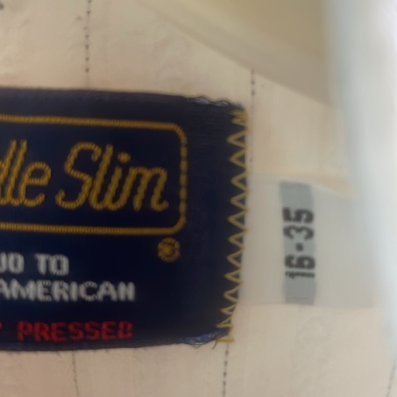 Panhandle Slim Pearl Snap Long Sleeve White With Silver Threading Size 16-35 - Picture 8 of 13